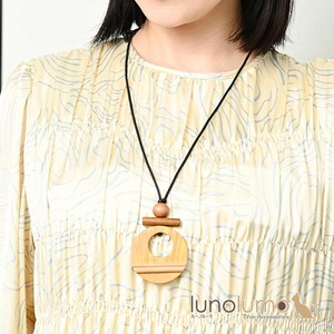 ネックレス ペンダント レディース ブラウン ウッド 天然素材 お洒落 カジュアル N