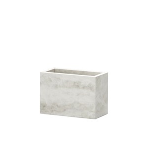 【クレイ　CLAY】　monotone　rectangle＿15L6．5W10H　WHITE　MARBLE