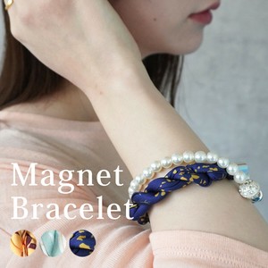 2way2連セットパール 編み込みミックスマグネットブレス ネックレス アクセサリー 2025春夏新作【即納】