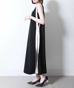【each　再入荷！】定番人気　配色テープ・カットジョーゼットワンピース　人気　2025SS　新作 オケ　each