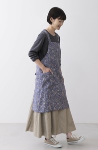 围裙 花朵 背面交叉 紫色 波纹
