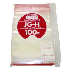 セイニチ チャック付ポリプロピレン袋 ミニグリップジョイグリップスペック 0.06タイプ JG-6H 100枚