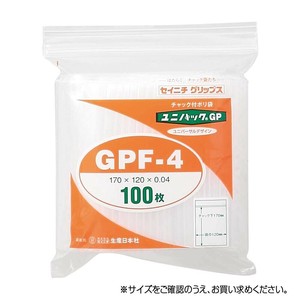 セイニチ チャック付ポリエチレン袋 ユニパック GP0.04タイプ GP F-4 100枚