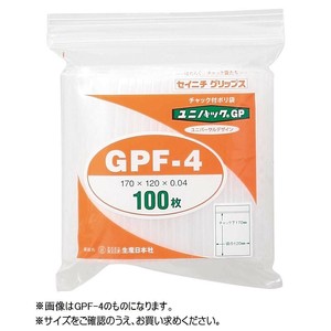 セイニチ チャック付ポリエチレン袋 ユニパック GP0.04タイプ GP H-4 100枚