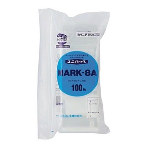 セイニチ チャック付ポリエチレン袋 ユニパック マーク0.08タイプ MARK-8A 100枚×2
