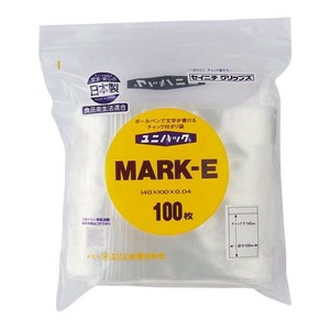 セイニチ チャック付ポリエチレン袋 ユニパック マーク0.04タイプ MARK-E 100枚