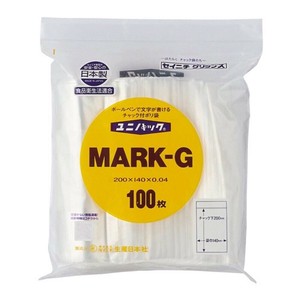 セイニチ チャック付ポリエチレン袋 ユニパック マーク0.04タイプ MARK-G　100枚