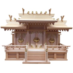 神棚の里 神棚 三社 木曽桧 屋根違い 中 日本製