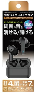 完全ワイヤレス ステレオイヤホン 外音取込/ANC BK BL-113