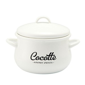 Enamel Pot White 16cm