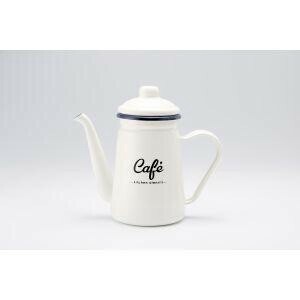Enamel Coffee Drip Kettle Cafe White