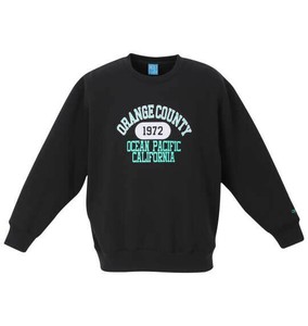 OCEAN PACIFIC ビッグサイズ メンズ 裏起毛クルーネックスウェット チャコールグレー  5L 8L