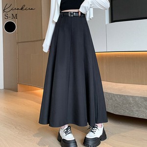 スカート《ウールライクプリーツロングスカート 全3色》