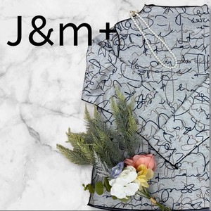 <2025春物新作>リバーシブル英字プリント長袖Tシャツ　2025春物人気　J&m+