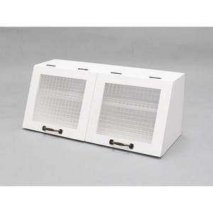 天然木桐材の軽量木製Showcase  W60H25cm ホワイト CFB-602525W