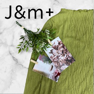 <2025春物新作>フクレ波柄ジャガード無地長袖Tシャツ　2025春物人気　J&m+