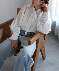 Button Shirt/Blouse Front/Rear 2-way Puff Sleeve