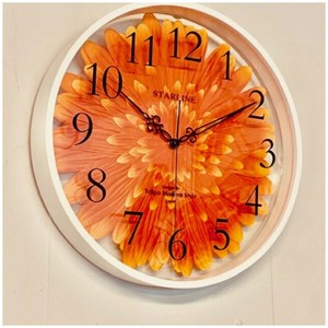 Wall Clock Made in Japan Orange Made in Japan