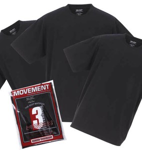 Mc.S.P 大きいサイズ メンズ クルーTシャツ3枚パック ブラック  6L 7L