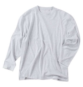 Mc.S.P ビッグサイズ メンズ オーガニックコットンクルーネック長袖Tシャツ オートミール杢  7L