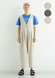 Jumpsuit/Romper Salopettes Cotton Linen Tuck