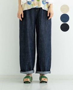 〈6.5oz綿麻甘撚りデニム〉ワイドデニムパンツ　☆2025夏物新作☆