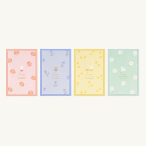 【海外不可】[メッセージカード] ブルーナフラワー カード /全4種類/花 キャラクター/miffy