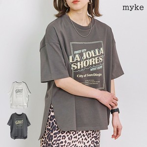 スクエアプリント　裾ラウンドTシャツ　SS【2025新作】