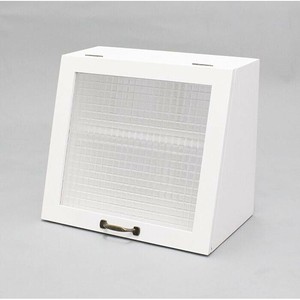 天然木桐材の軽量木製Showcase  W40H35cm ホワイト CFB-402535W