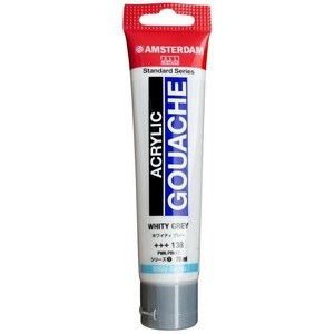 アムステルダム アクリリックガッシュ 70ml　ホワイティ　グレー　AAG70 138　442668