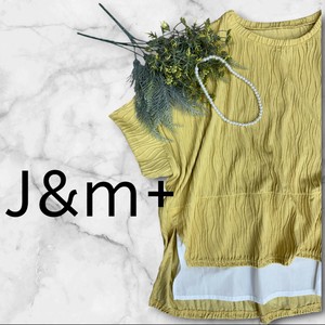 <2025春物新作>フクレ波柄ジャガードレイヤードベスト　2025春物人気　J&m+