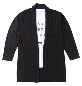 launching pad ビッグサイズ メンズ コーディガン+半袖Tシャツ ブラック×ホワイト  3L 4L 5L
