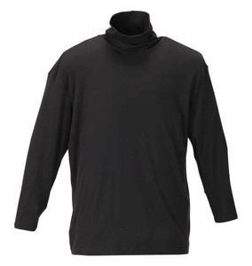 Heatchanger ビッグサイズ メンズ タートルネック長袖Tシャツ ブラック  3L 4L 5L 6L 7L 8L