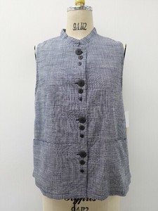 Vest/Gilet Indian Cotton Gingham Check Check Gingham