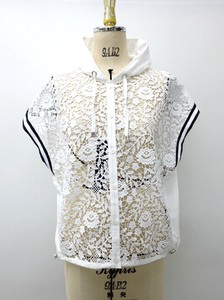 背心外套/马甲 背心款 花卉图案 蕾丝