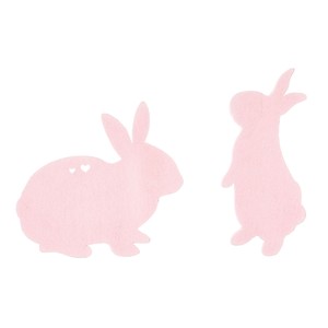 Handicraft Material Pink Rabbit Plate 2-pcs set