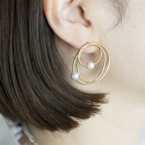 Pierced Earrings Titanium Post Pearl Lightweight