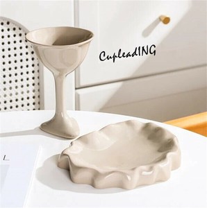◆◆大人気◆◆早い者勝ち 甘いカップ 高足杯 ギャザリング もちカップ アイスクリーム皿 誕生日プレゼント