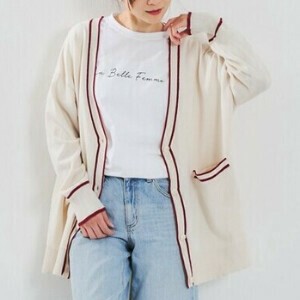 シンプルだからこそ長く着たいカーデ Vネック 綿混 通気性抜群 ニットカーディガン 23046