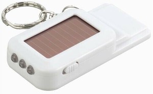 ソーラーLED付ホイッスルキーホルダー 21653