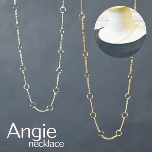 【Angie】オーリングラウンドネックレス　真鍮製2色展開。