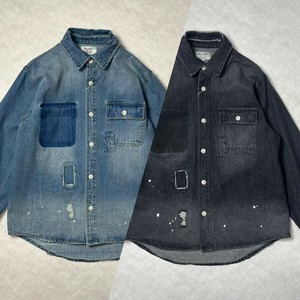 ダメージデニムシャツ