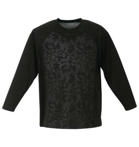BREEZE/TEX HYPER ビッグサイズ メンズ 長袖丸首Tシャツ ブラック  4L 5L 6L 7L 8L
