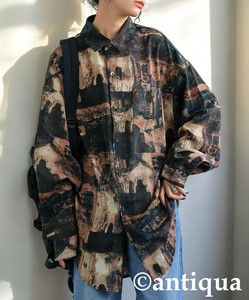 [antiqua] Button Shirt/Blouse Ladies fashion Unisex Men's Vintage