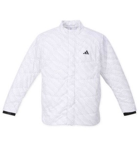 adidas golf ビッグサイズ メンズ BOSグラフィック保温中わたジャケット ホワイト  3XL