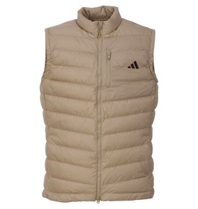 adidas golf ビッグサイズ メンズ リップストップ保温撥水フルジップダウンベスト ヘンプ  3XL