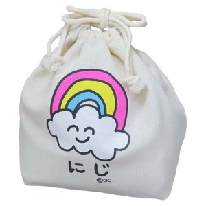 【巾着袋】おえかきさん きんちゃくポーチ にじさん