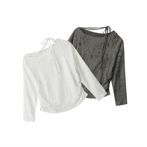 u26560 レディース カットソ 無地 トップス Tシャツ 2025春新作 2色 ファッション シャツ