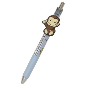 【ペン】おさるのジョージ マスコット付きゲルペン ブラック