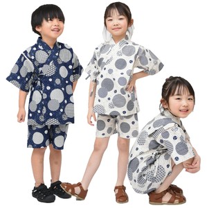 【先行受注】2025新作【和柄水玉】トドラー甚平スーツ　梯子レース仕様